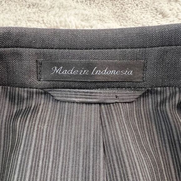 Calvin Klein Blazer Jacket Mens Size 44 Regular 100% Wool Sport Coat Grey - Picture 3 of 10